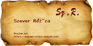 Szever Róza névjegykártya